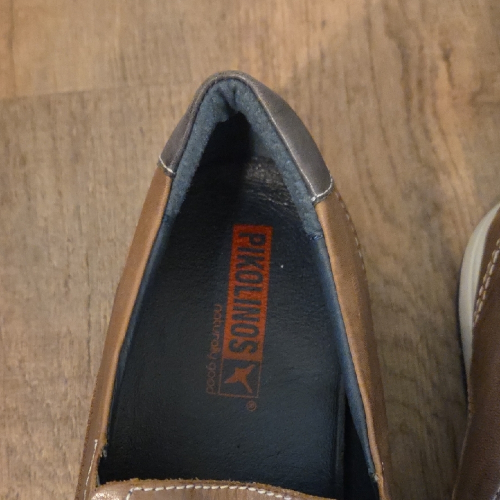 PIKOLINOS Tan Leather Slip-On Loafers - Picture 2 of 6